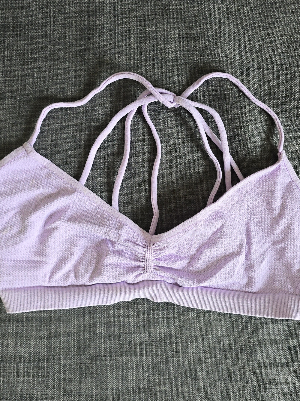 Free People Lavender Strappy Ribbed Bralette